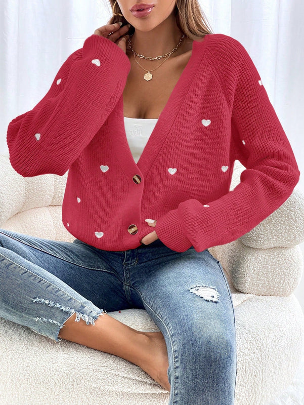Frenchy cardigan con botones de corte casual y rayas para mujer, para otono/invierno