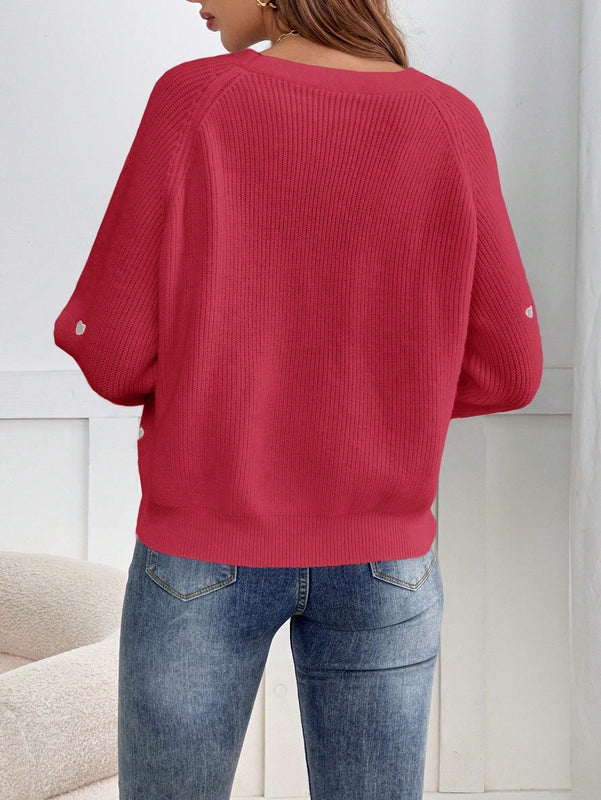 Frenchy cardigan con botones de corte casual y rayas para mujer, para otono/invierno
