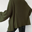 Cardigan de manga larga con botones y cuello para mujer, de estilo minimalista