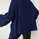 Cardigan de manga larga con botones y cuello para mujer, de estilo minimalista