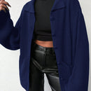 Cardigan de manga larga con botones y cuello para mujer, de estilo minimalista