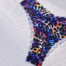 Paquete de 10 bragas con estampado de onda sin costuras para mujer, estampado de leopardo y unicolor, tejido suave y transpirable, ropa interior sexy para damas