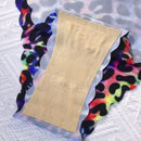 Paquete de 10 bragas con estampado de onda sin costuras para mujer, estampado de leopardo y unicolor, tejido suave y transpirable, ropa interior sexy para damas