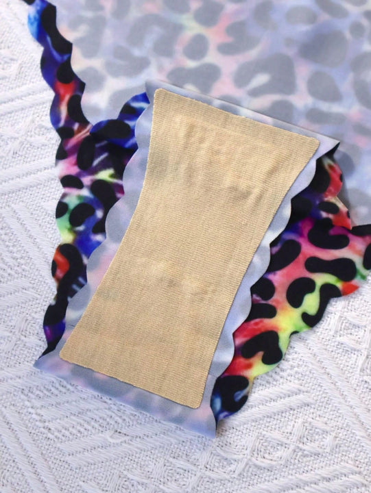 Paquete de 10 bragas con estampado de onda sin costuras para mujer, estampado de leopardo y unicolor, tejido suave y transpirable, ropa interior sexy para damas