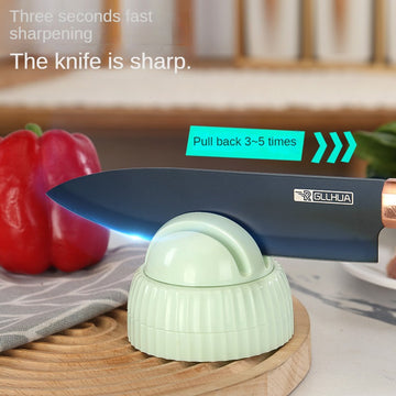 Afilador Manual Versátil - Afilado Rápido en 3 Etapas para Utensilios de Cocina, Material ABS Duradero