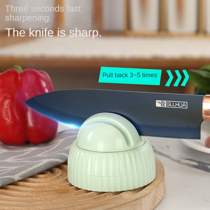 Afilador Manual Versátil - Afilado Rápido en 3 Etapas para Utensilios de Cocina, Material ABS Duradero