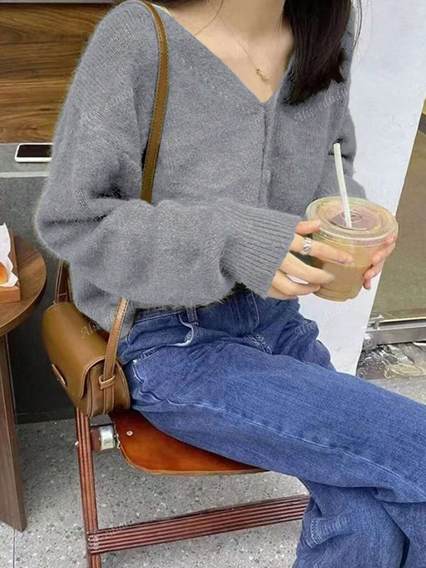 Blusa de mujer de manga larga con botones al frente, de unicolor, para uso casual diario
