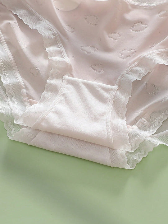 Set de 5 pantis sin costuras para mujer con diseno de nubes asimetrico y borde de cintura media