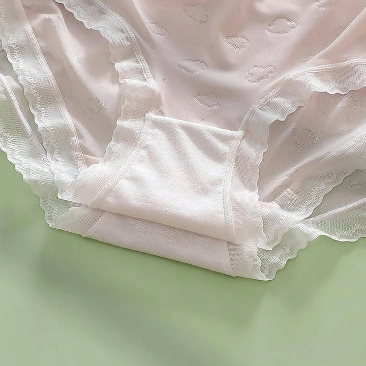 Set de 5 pantis sin costuras para mujer con diseno de nubes asimetrico y borde de cintura media