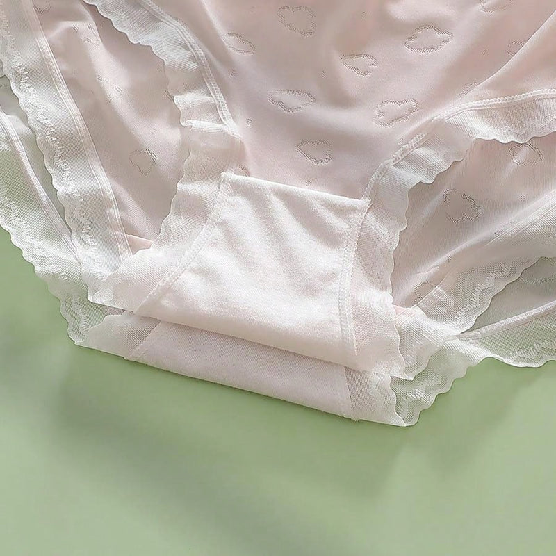 Set de 5 pantis sin costuras para mujer con diseno de nubes asimetrico y borde de cintura media