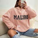 Ezwear sudadera informal con capucha y bolsillo con estampado de letras, para otono/invierno