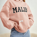 Ezwear sudadera informal con capucha y bolsillo con estampado de letras, para otono/invierno