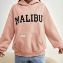 Ezwear sudadera informal con capucha y bolsillo con estampado de letras, para otono/invierno