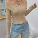 Ezwear chaqueta tipo cardigan de ajuste cenido con hombros descubiertos y cremallera