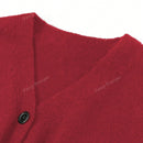 Nuevo cardigan de punto de manga larga informal con cuello en v y abotonado, color negro, para mujeres, adecuado como prenda de abrigo, estilo otono/invierno 2024