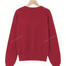 Nuevo cardigan de punto de manga larga informal con cuello en v y abotonado, color negro, para mujeres, adecuado como prenda de abrigo, estilo otono/invierno 2024