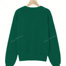 Nuevo cardigan de punto de manga larga informal con cuello en v y abotonado, color negro, para mujeres, adecuado como prenda de abrigo, estilo otono/invierno 2024