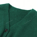 Nuevo cardigan de punto de manga larga informal con cuello en v y abotonado, color negro, para mujeres, adecuado como prenda de abrigo, estilo otono/invierno 2024