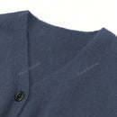 Nuevo cardigan de punto de manga larga informal con cuello en v y abotonado, color negro, para mujeres, adecuado como prenda de abrigo, estilo otono/invierno 2024
