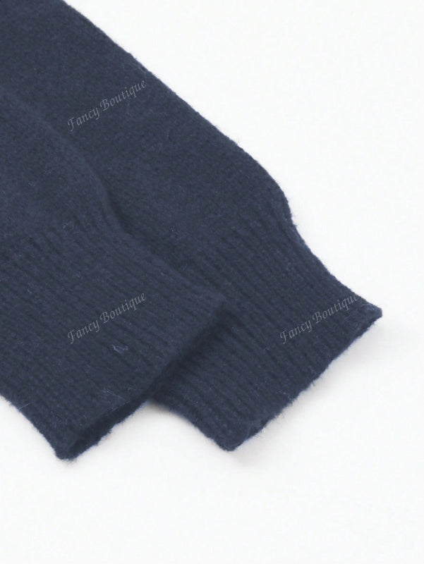 Nuevo cardigan de punto de manga larga informal con cuello en v y abotonado, color negro, para mujeres, adecuado como prenda de abrigo, estilo otono/invierno 2024