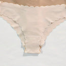 Paquete de 12 bragas de bikini sin costuras con ribete ondulado para mujeres, multicolor