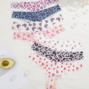 Finetoo set de 7 piezas de pantys tipo tanga de mujer con estampado de leopardo sin costuras y sexy