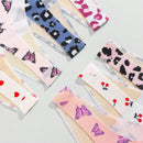 Finetoo set de 7 piezas de pantys tipo tanga de mujer con estampado de leopardo sin costuras y sexy