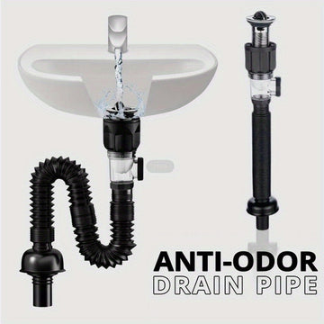 Juego de Tubos Retráctiles Antiodor para Cocina y Baño de 1 Pieza - Tubo de Drenaje Universal para Inodoro, Tubo de Agua y Accesorios