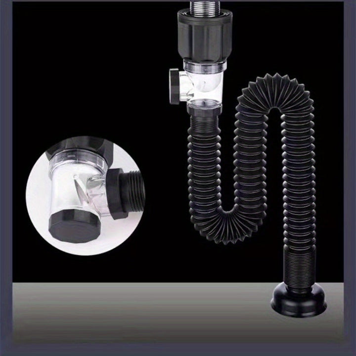 Juego de Tubos Retráctiles Antiodor para Cocina y Baño de 1 Pieza - Tubo de Drenaje Universal para Inodoro, Tubo de Agua y Accesorios