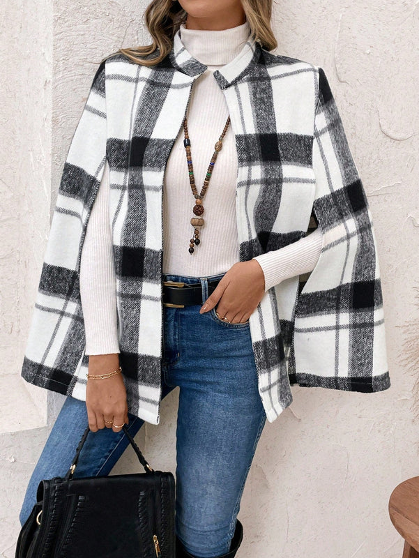 Emery rose ropa de otono para mujer, abrigo de lana con estilo de capa elegante para mujer, ropa de oficina para mujer