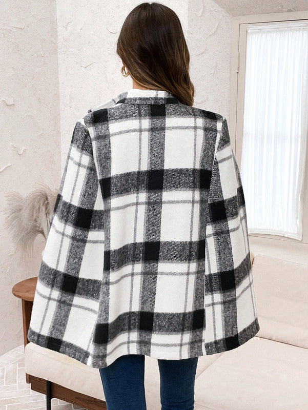 Emery rose ropa de otono para mujer, abrigo de lana con estilo de capa elegante para mujer, ropa de oficina para mujer