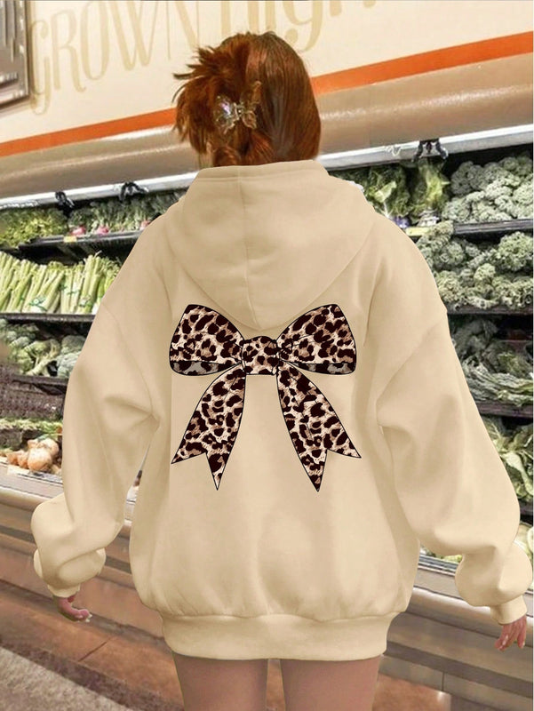 Ezwear sudadera holgada con capucha y estampado grafico cristiano "amar como jesus" con cara sonriente y texto para mujer