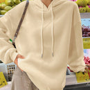 Ezwear sudadera holgada con capucha y estampado grafico cristiano "amar como jesus" con cara sonriente y texto para mujer