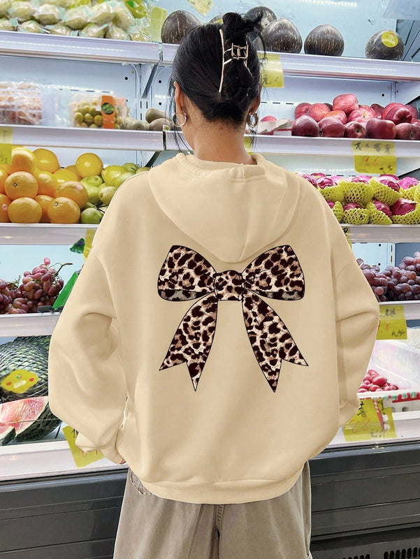 Ezwear sudadera holgada con capucha y estampado grafico cristiano "amar como jesus" con cara sonriente y texto para mujer