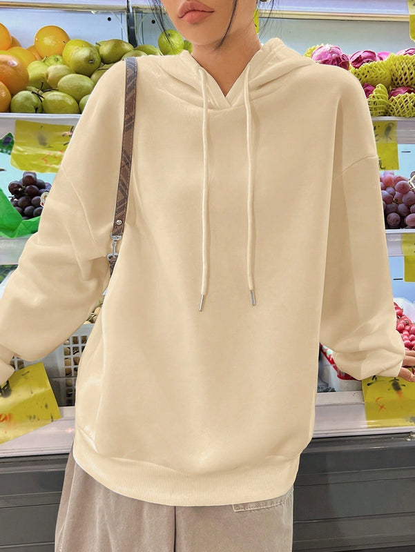 Ezwear sudadera holgada con capucha y estampado grafico cristiano "amar como jesus" con cara sonriente y texto para mujer