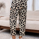 Emery rose pantalones tobilleros elasticos de cintura alta en unicolor informales para mujeres