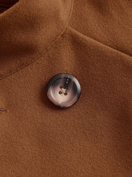 Vintamour abrigo capa elegante con cuello de pie de unicolor para mujer, para otono/invierno