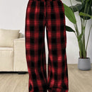 Ezwear pantalones de cuadritos con contraste de color en la cintura, nuevos para mujer en temporada de otono