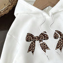 Attitoon sudadera holgada de manga larga con capucha, estampado de estilo minimalista de leopardo, para mujer, de otono/invierno