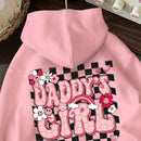 Ezwear sudadera holgada con capucha de felpa gruesa con estampado minimalista casual de leopardo y estrella en blanco para mujeres