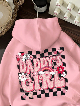 Ezwear sudadera holgada con capucha de felpa gruesa con estampado minimalista casual de leopardo y estrella en blanco para mujeres