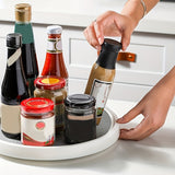Plato giratorio de silicona antideslizante - 1pc Organizador rotativo multifuncional para armario de cocina, despensa, refrigerador, baño, encimera - Soporte de especias, portacósmeticos, modelo sin carga