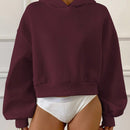 Dazy sudadera casual de cuello redondo clasica de felpa para mujer