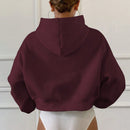 Dazy sudadera casual de cuello redondo clasica de felpa para mujer
