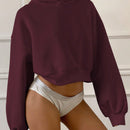 Dazy sudadera casual de cuello redondo clasica de felpa para mujer
