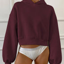 Dazy sudadera casual de cuello redondo clasica de felpa para mujer