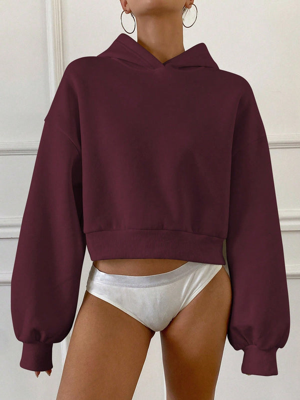 Dazy sudadera casual de cuello redondo clasica de felpa para mujer