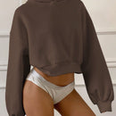 Dazy sudadera casual de cuello redondo clasica de felpa para mujer