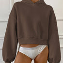Dazy sudadera casual de cuello redondo clasica de felpa para mujer