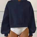 Dazy sudadera casual de cuello redondo clasica de felpa para mujer